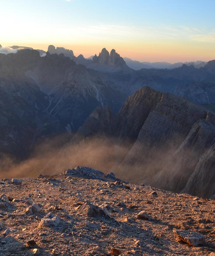 L'alba dalla Croda del Becco