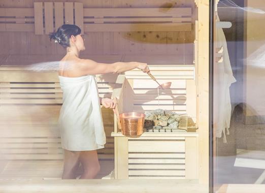 Nella sauna panoramica
