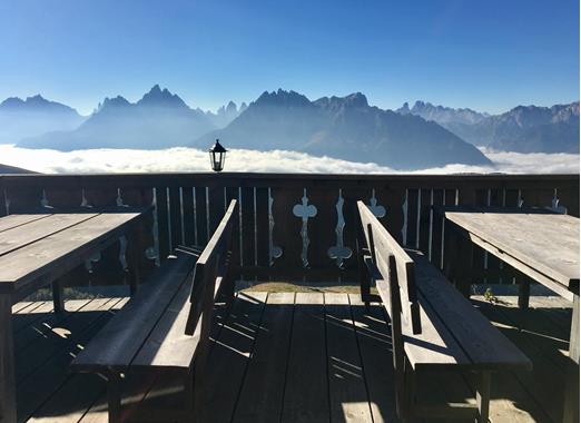 Aussicht auf die Dolomiten