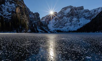 Frozen Braies Lake