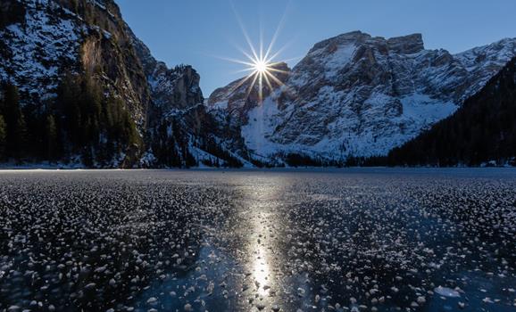 Frozen Braies Lake