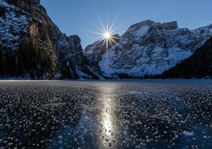 Frozen Braies Lake