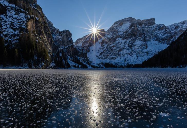 Frozen Braies Lake
