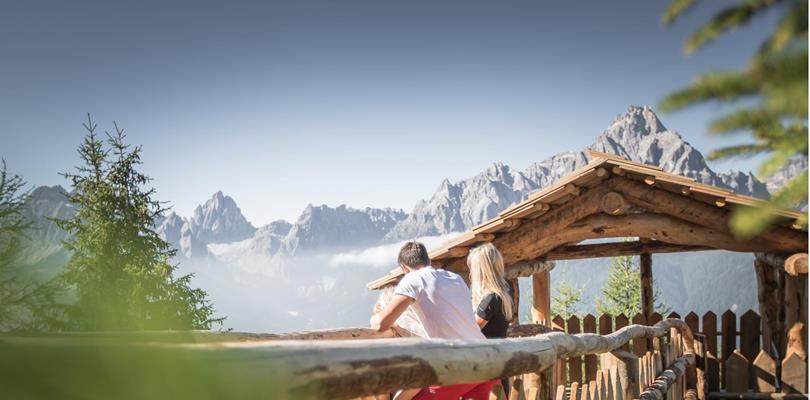 Olperl’s Mountain World with views of the surrounding Dolomite landscape
