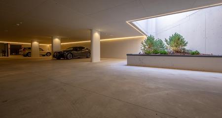 Bright garage at Villa Stefania.